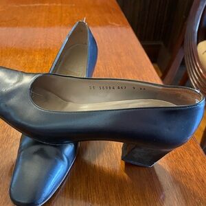 Ferragamo Classic Gunmetal Gray Women's Heels